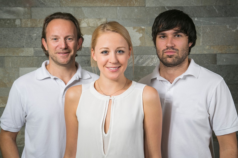 kiweno Gründer Bianca Gfrei und Robert Fuschelberger mit medizinischem Leiter Roland Fuschelberger (