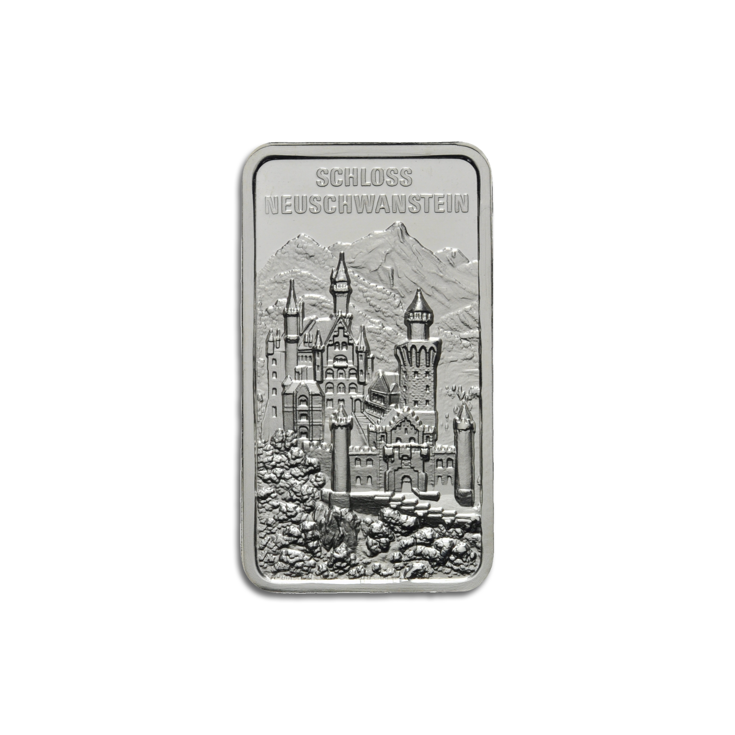 Degussa Crowdfunding Silberbarren Schloss Neuschwanstein (Bildquelle: Degussa Goldhandel) Degussa Crowdfunding Silberbarren Schloss Neuschwanstein (Bildquelle: Degussa Goldhandel)