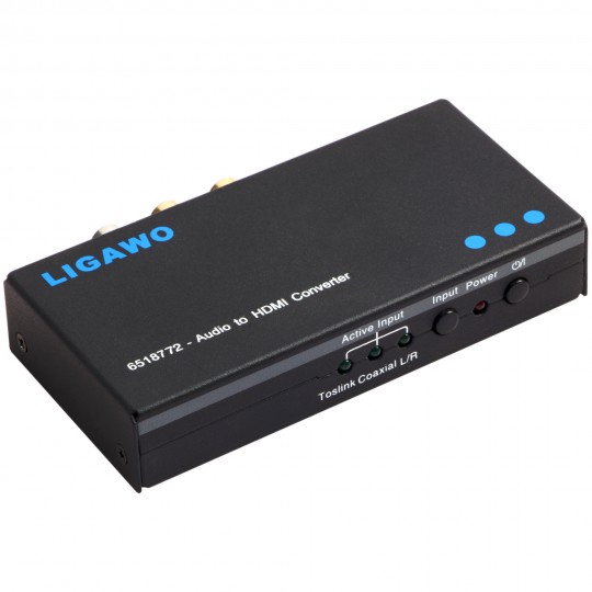 Ligawo ® 6518772 Toslink Coax Cinch zu HDMI Audio Embedder Ligawo ® 6518772 Toslink Coax Cinch zu HDMI Audio Embedder