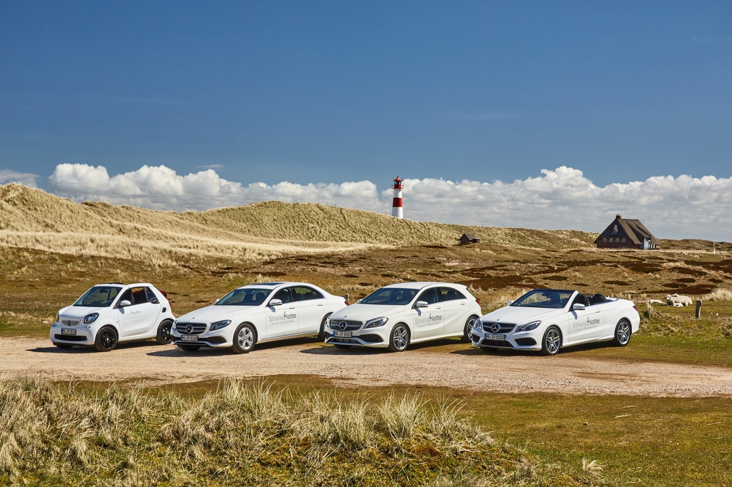 Pures Fahrvergnügen: Die?Strandflotte Sylt?von Europcar und Mercedes-Benz©Europcar