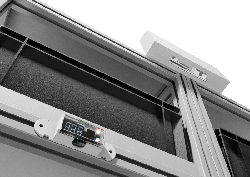 Der 3D-Sensor registriert automatisch Warenentnahmen durch Kommissionierer. Der 3D-Sensor registriert automatisch Warenentnahmen durch Kommissionierer.