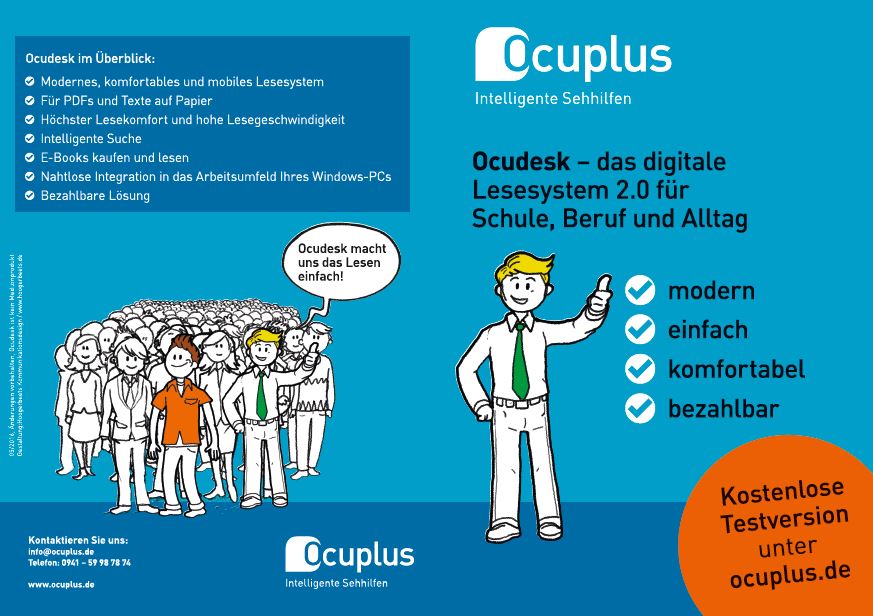 Ocudesk - das digitale Lesesystem 2.0 für Schule, Beruf und Alltag Ocudesk - das digitale Lesesystem 2.0 für Schule, Beruf und Alltag