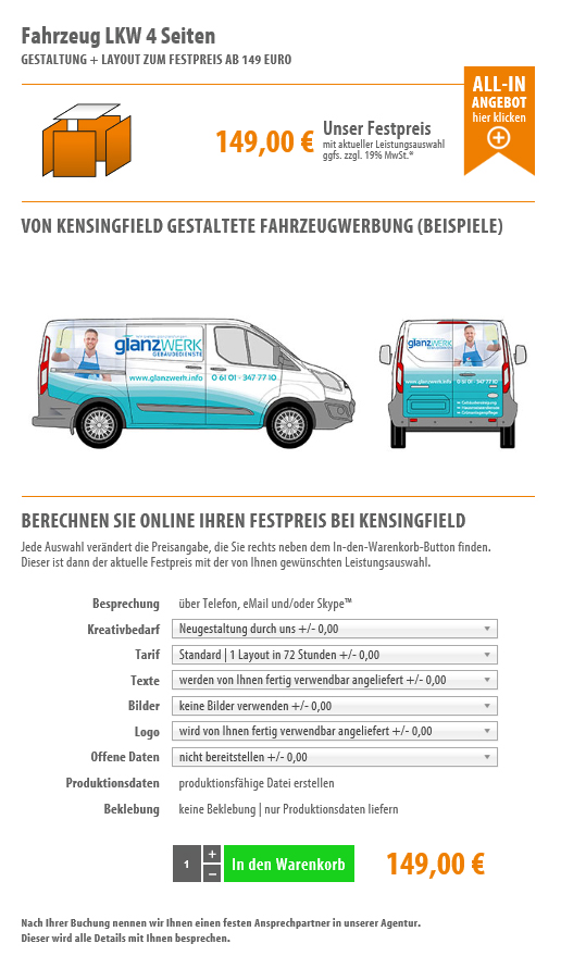 Fahrzeug LKW 4 Seiten