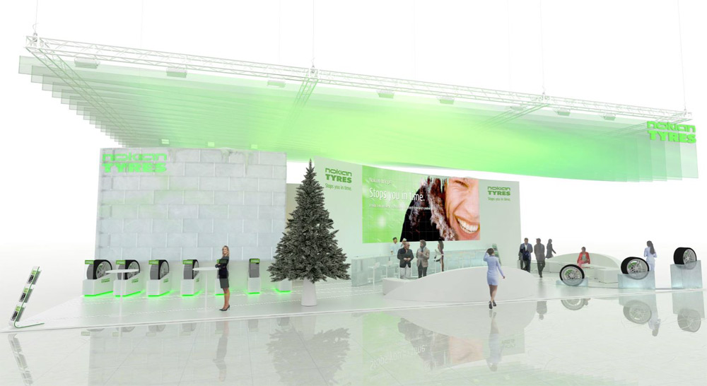 Nokian Tyres präsentiert sich in der Arktis auf der Messe Reifen 2016 in Essen Foto: Nokian Tyres Nokian Tyres präsentiert sich in der Arktis auf der Messe Reifen 2016 in Essen Foto: Nokian Tyres