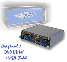 DVI/HDMI + VGA-Bildsignal exakt auf Fahrzeug-Displays mit hoher 1440x540 Auflösung