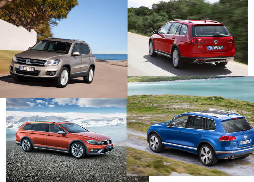 VW SUV und Crossoverfahrzeuge (Bildquelle: (c) by Volkswagen) VW SUV und Crossoverfahrzeuge (Bildquelle: (c) by Volkswagen)
