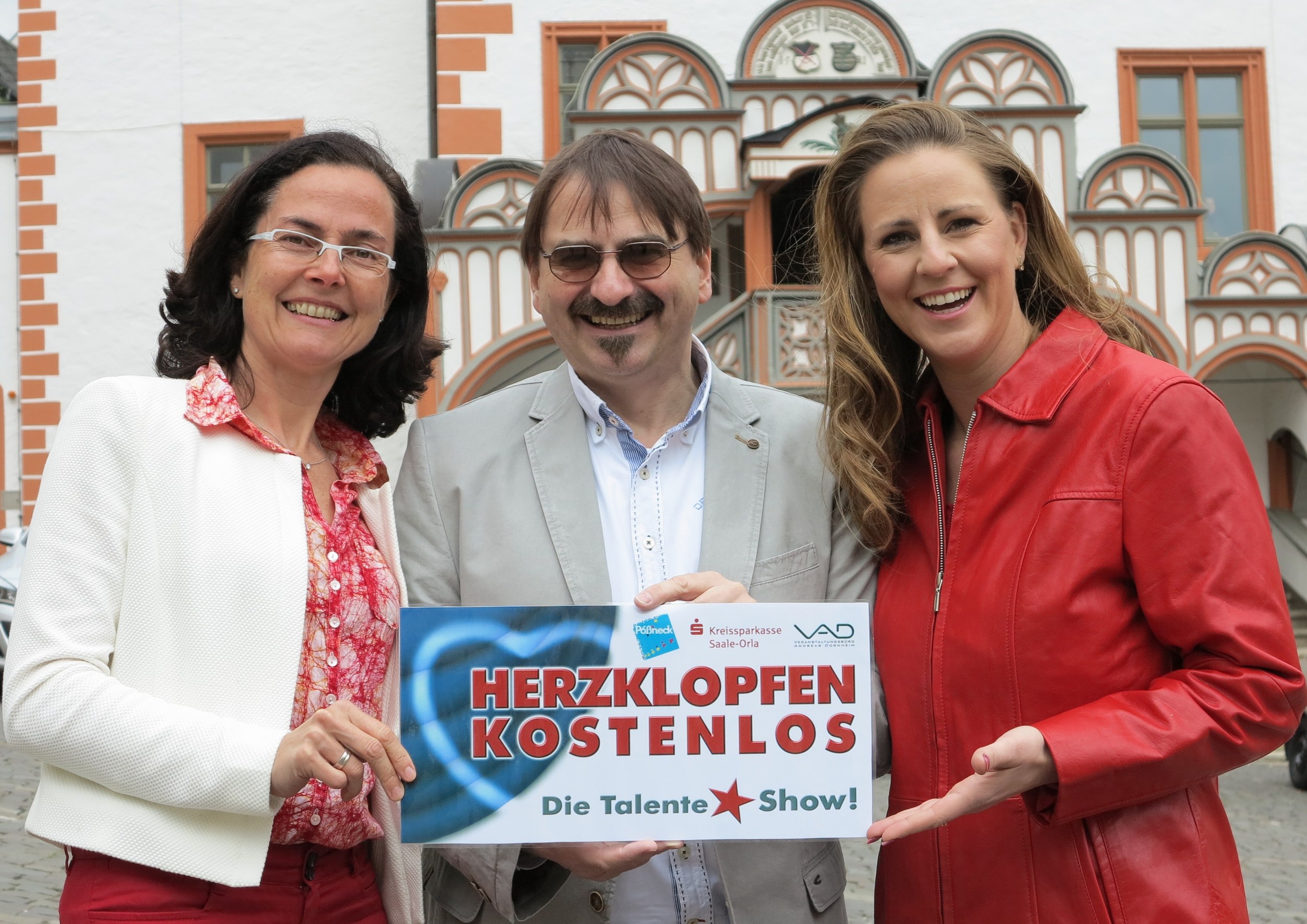 Dr. Julia Dünkel - Stadt Pößneck, Chefjuror Andreas Dornheim, Moderatorin Katharina Herz (v.l.) (Bil Dr. Julia Dünkel - Stadt Pößneck, Chefjuror Andreas Dornheim, Moderatorin Katharina Herz (v.l.) (Bil