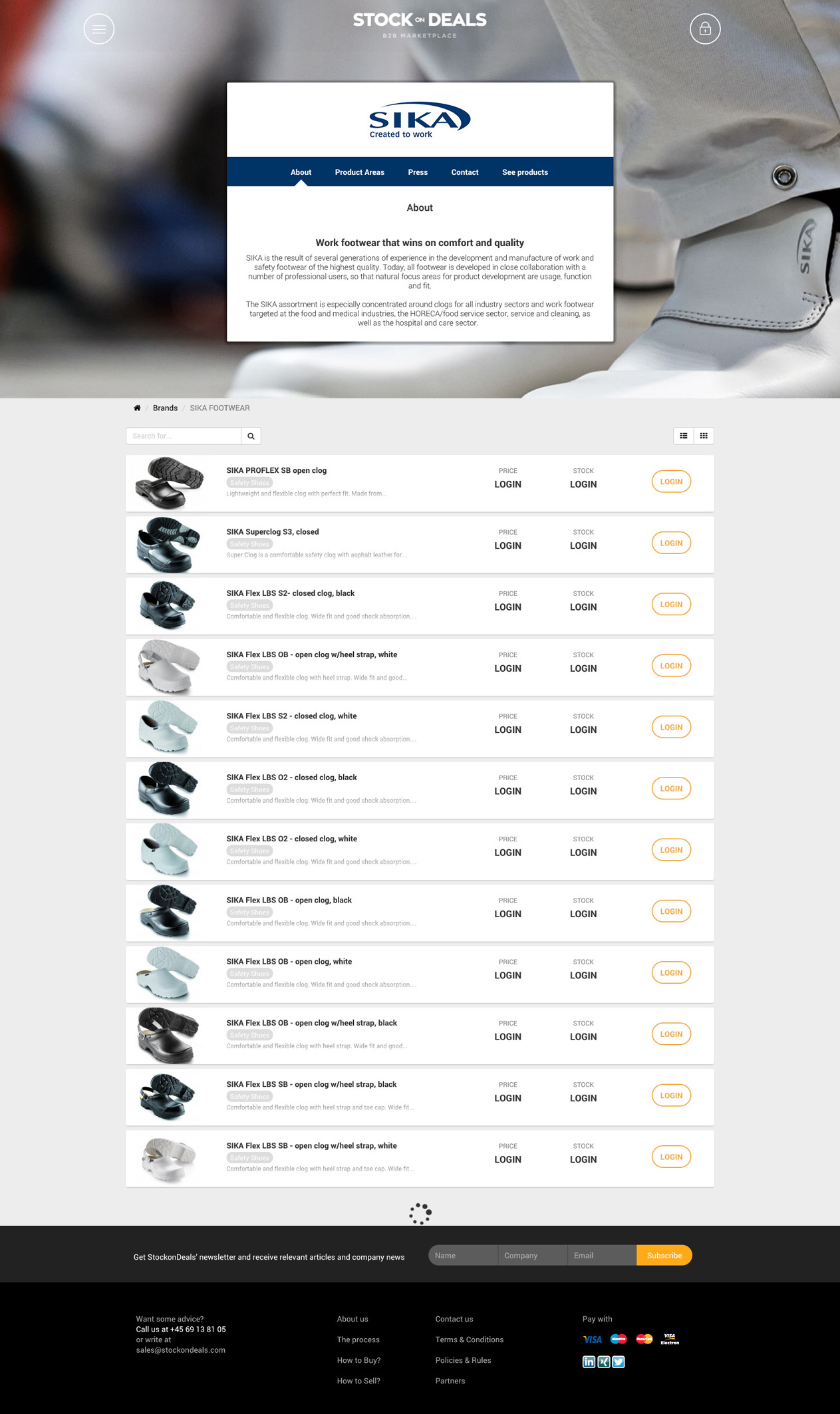 Sika Footwear verkauft Sicherheitsschuhe europaweitüber einen B2B-Marktplatz. Foto: StockonDeals Sika Footwear verkauft Sicherheitsschuhe europaweitüber einen B2B-Marktplatz. Foto: StockonDeals