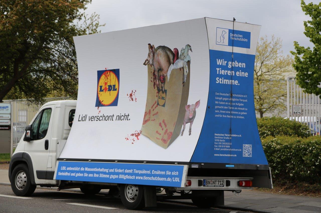 2 Tierschutz-Aktionen vor LIDL in Stuttgart - Kampagne vom Deutschen Tierschutzbüro kommt nach Stutt 2 Tierschutz-Aktionen vor LIDL in Stuttgart - Kampagne vom Deutschen Tierschutzbüro kommt nach Stutt