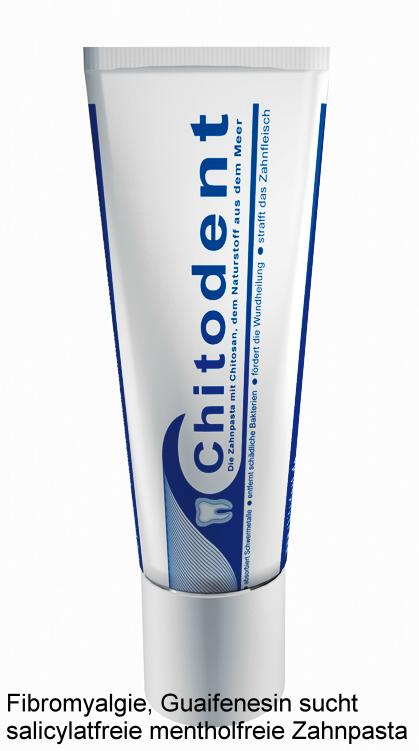 Guaifenesin salicylatfreie mentholfreie Zahnpasta Chitodent 