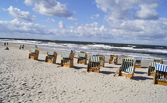 Strandkörbe in Kolberg.