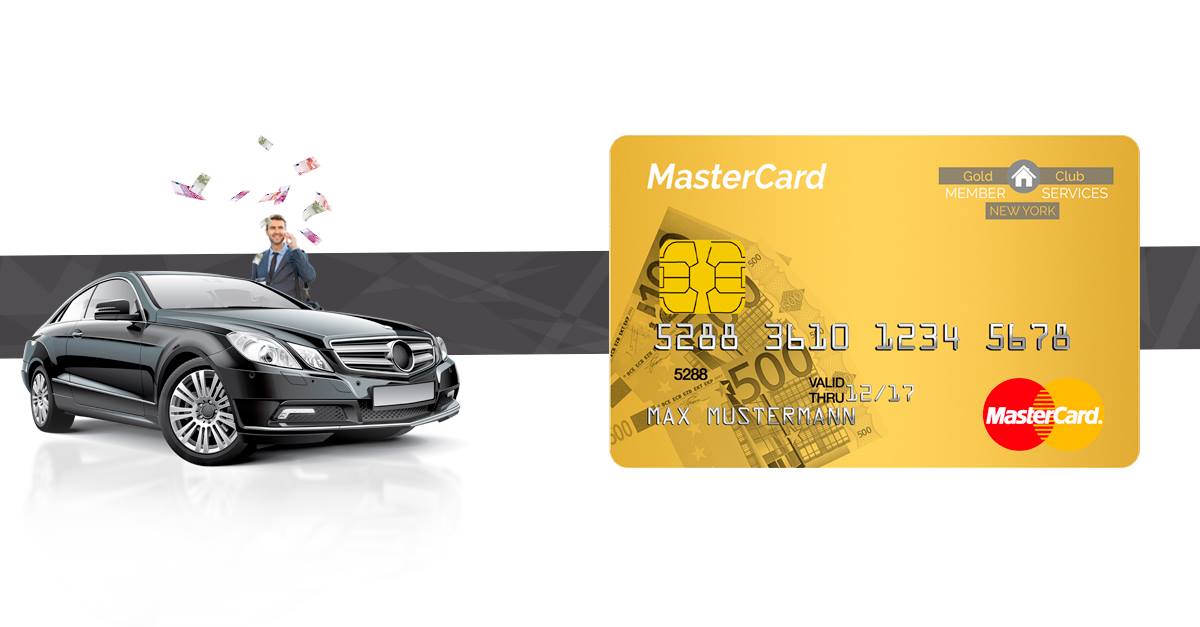 Die prepaid premium MasterCard Gold von MasterCredit