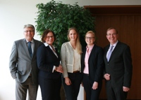 N. Kerkhoff (Vorstand), K. Peters, M. Hinnemann, S. Lemke, R.. Schlottbom (Vorstandsvorsitzender)