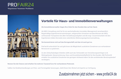 Registrieren, inserieren und profitieren mit ProFair24 Registrieren, inserieren und profitieren mit ProFair24