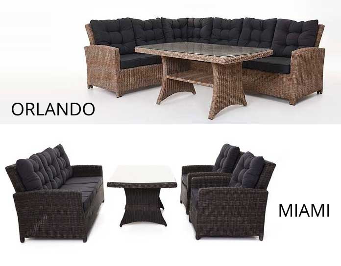 LOUNGE-Möbel-Sets aus Polyrattan