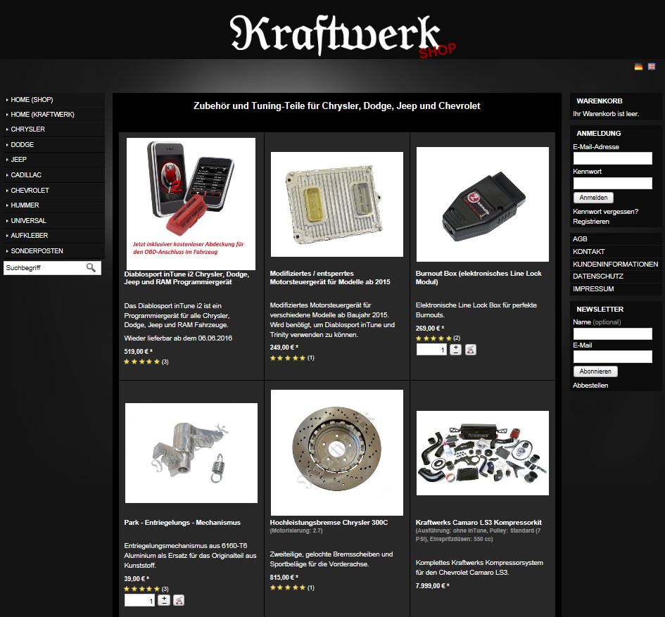 Zubehör für US-Cars von Kraftwerk Zubehör für US-Cars von Kraftwerk