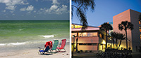 Strand bei St. Petersburg (FL)/Campus-Bibliothek in Melbourne (FL)
