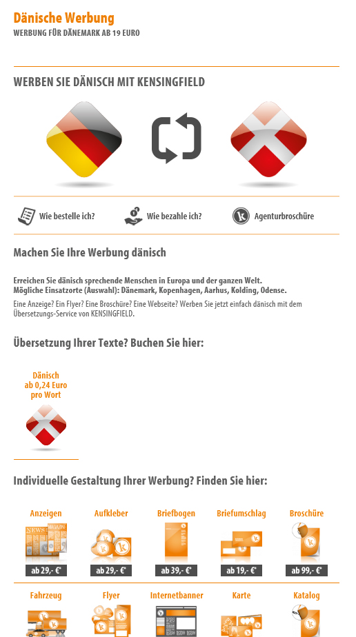 Werbung für Dänemark Werbung für Dänemark