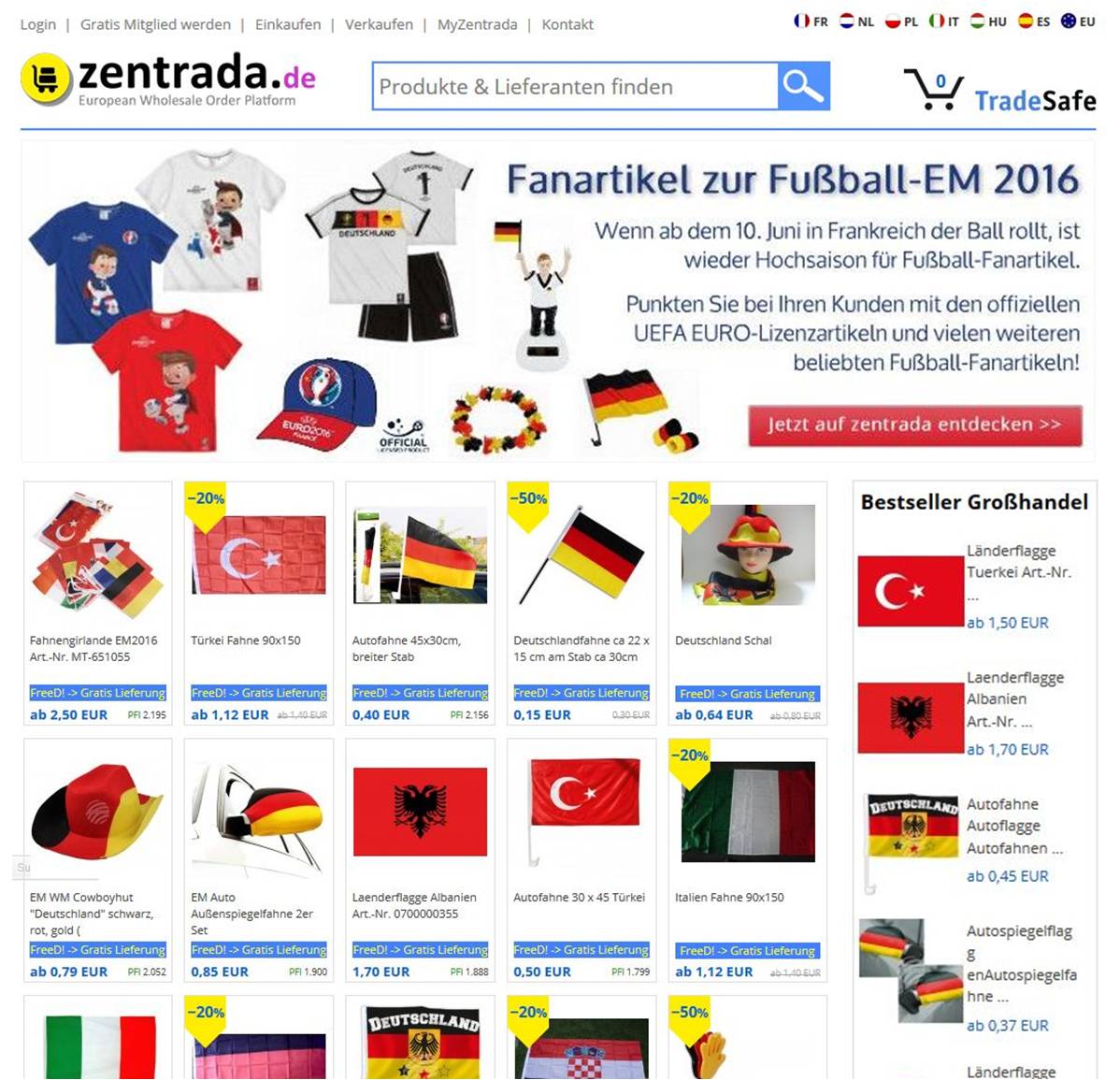 zentrada präsentiert die Fanartikel-Bestseller im Großhandel