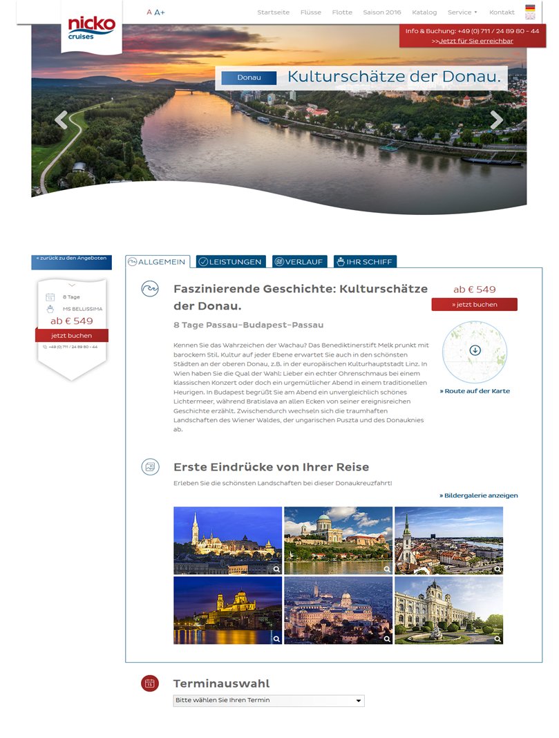 Conversion-Optimierung durch Eye-Tracking und A/B-Tests - Neue Buchungsseite für nicko cruises.