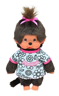 Der erste Ausmal-Monchhichi mit einem dazugehörigen zweifarbigen Filzstift.