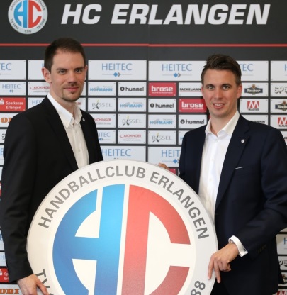 (Foto: hl-studios, Erlangen): HC Erlangen: die neuen Geschäftsführer René Selke und Daniel (v.l.)