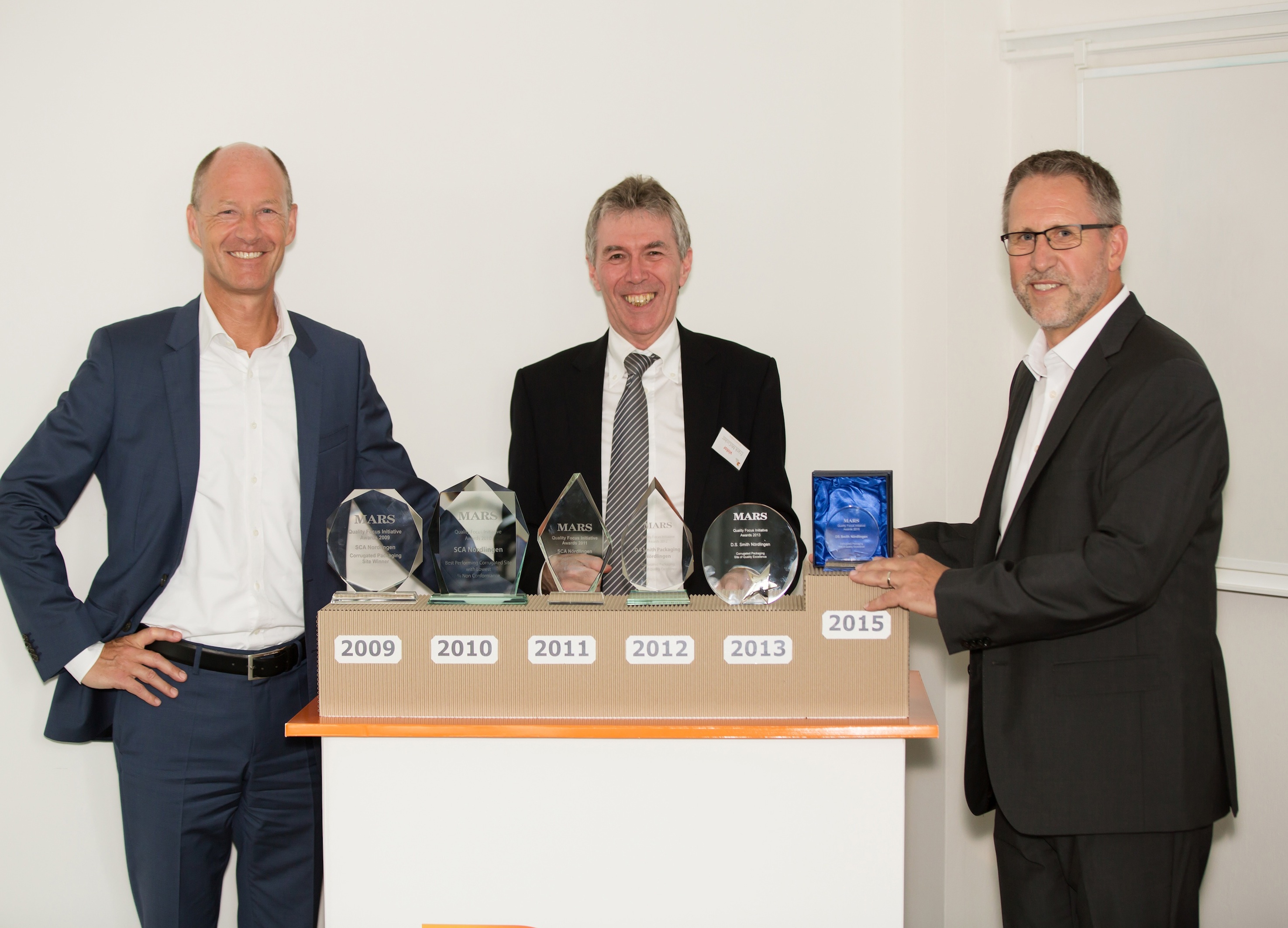 DS Smith gewinnt im siebten Jahr in Folge die höchste Auszeichnung bei den Mars Quality Awards (Bild DS Smith gewinnt im siebten Jahr in Folge die höchste Auszeichnung bei den Mars Quality Awards (Bild