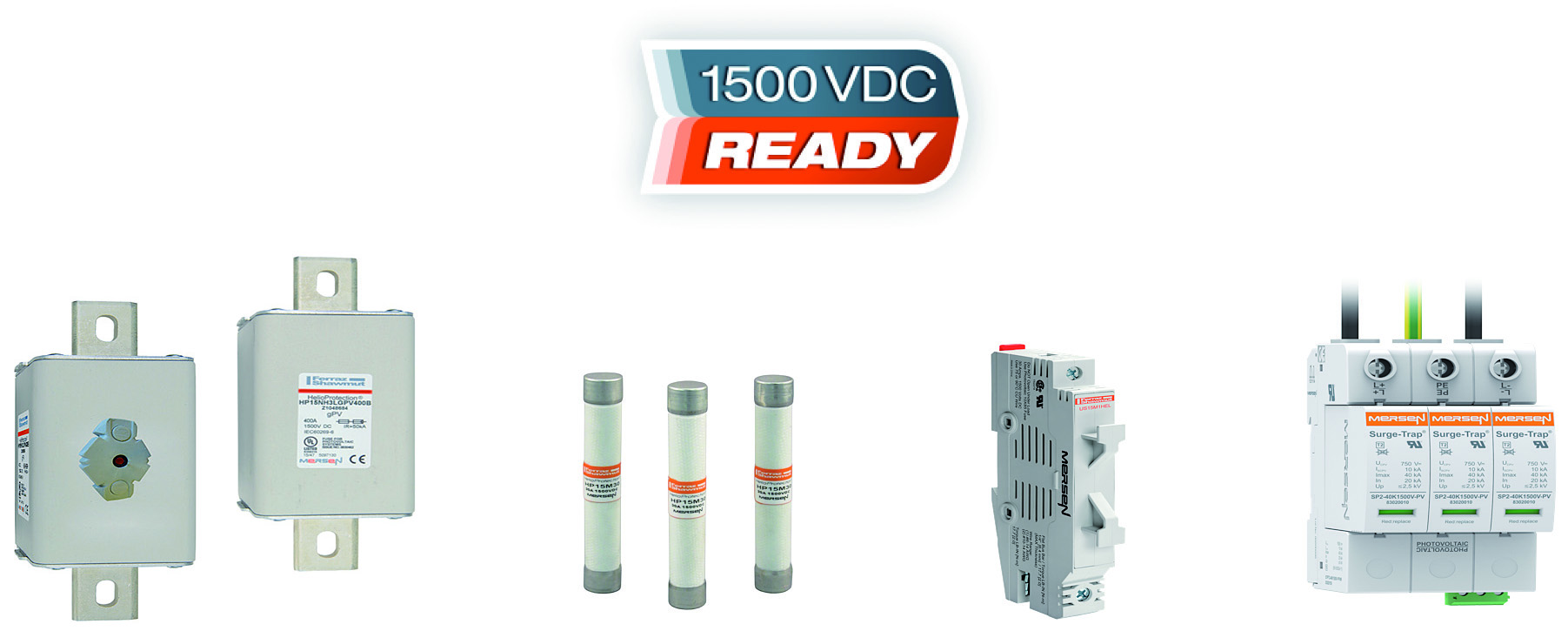 Umfassendes Mersen 1500 V DC Produktsortiment für die Photovoltaik