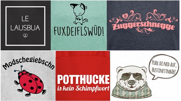 Mundart-Shops bei Spreadshirt 