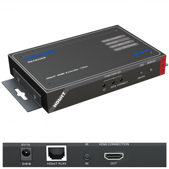 Ligawo ® 6526655 HDMI Extender 125m über Patchkabel LAN Router HDBitT Ligawo ® 6526655 HDMI Extender 125m über Patchkabel LAN Router HDBitT