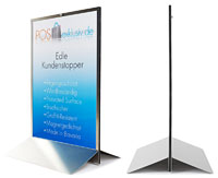 Wetterfester Design-Kundenstopper von POS-exklusiv.de