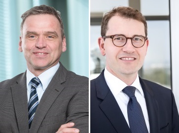l: Dr. Henning Baumgarten, Group Vice President Ottomotoren, r: Dr. Johannes Scharf, europäischer Be l: Dr. Henning Baumgarten, Group Vice President Ottomotoren, r: Dr. Johannes Scharf, europäischer Be