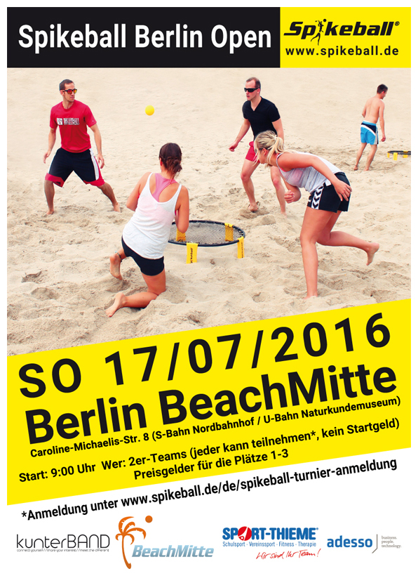 Spikeball Turnier in Berlin am 17.07.2016 auf BeachMitte