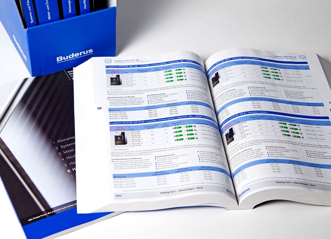 Der neue Buderus Katalog 2016 im Titanium Design. Quelle: Buderus Der neue Buderus Katalog 2016 im Titanium Design. Quelle: Buderus