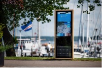 Per Touchscreen können sich Besucher am benutzerfreundlichen Display informieren
