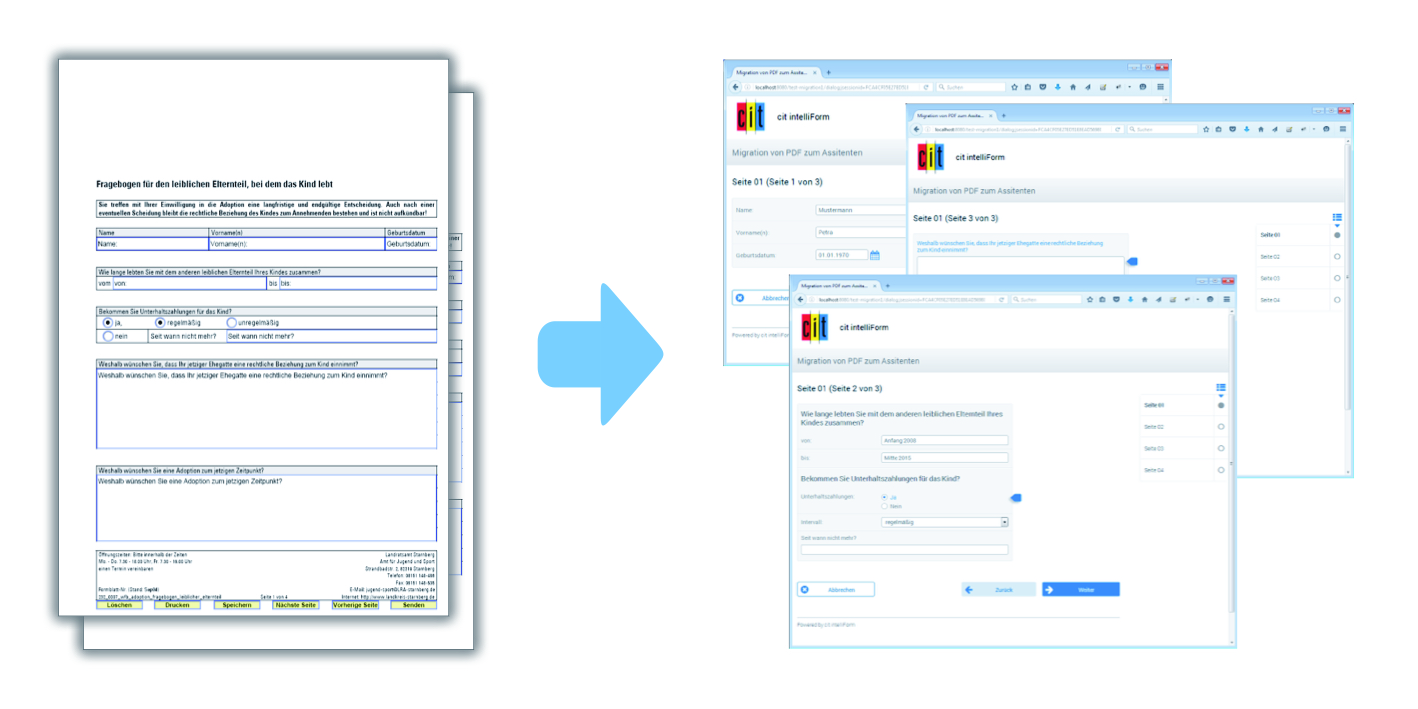 Automatisierte Umstellung von alten PDF-Eingabeformularen auf moderne Formular-Assistenten Automatisierte Umstellung von alten PDF-Eingabeformularen auf moderne Formular-Assistenten