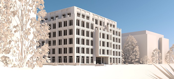 Bis Sommer 2018 wird PROJECT Immobilien Gewerbe ein Bürohaus im EUROPARC Dreilinden realisieren. Bis Sommer 2018 wird PROJECT Immobilien Gewerbe ein Bürohaus im EUROPARC Dreilinden realisieren.