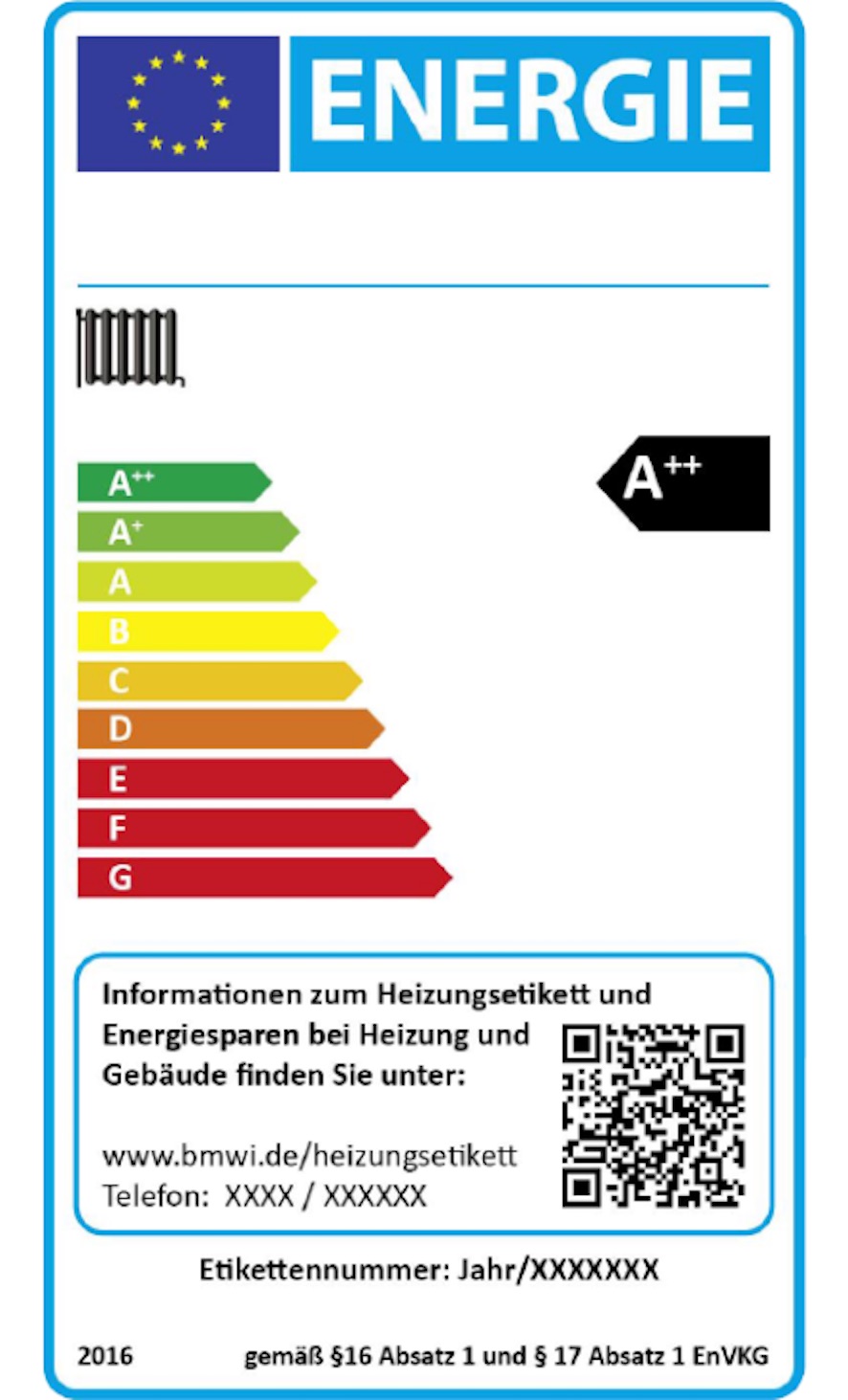 Effizienzlabel für Heizungsaltanlagen (Bildquelle: BMWi) Effizienzlabel für Heizungsaltanlagen (Bildquelle: BMWi)