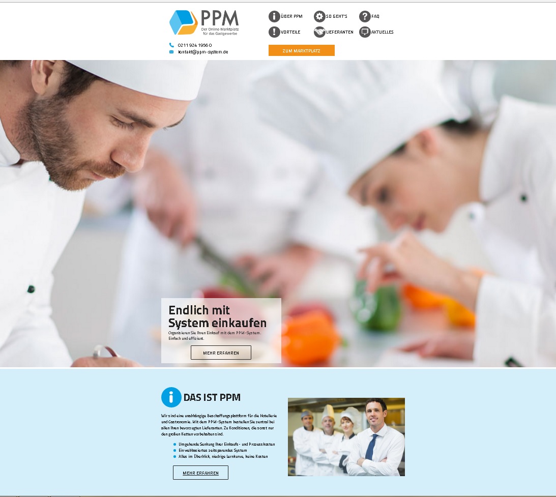 Die Einkaufsplattform für Hotellerie und Gastronomie:  www.ppm-system.de