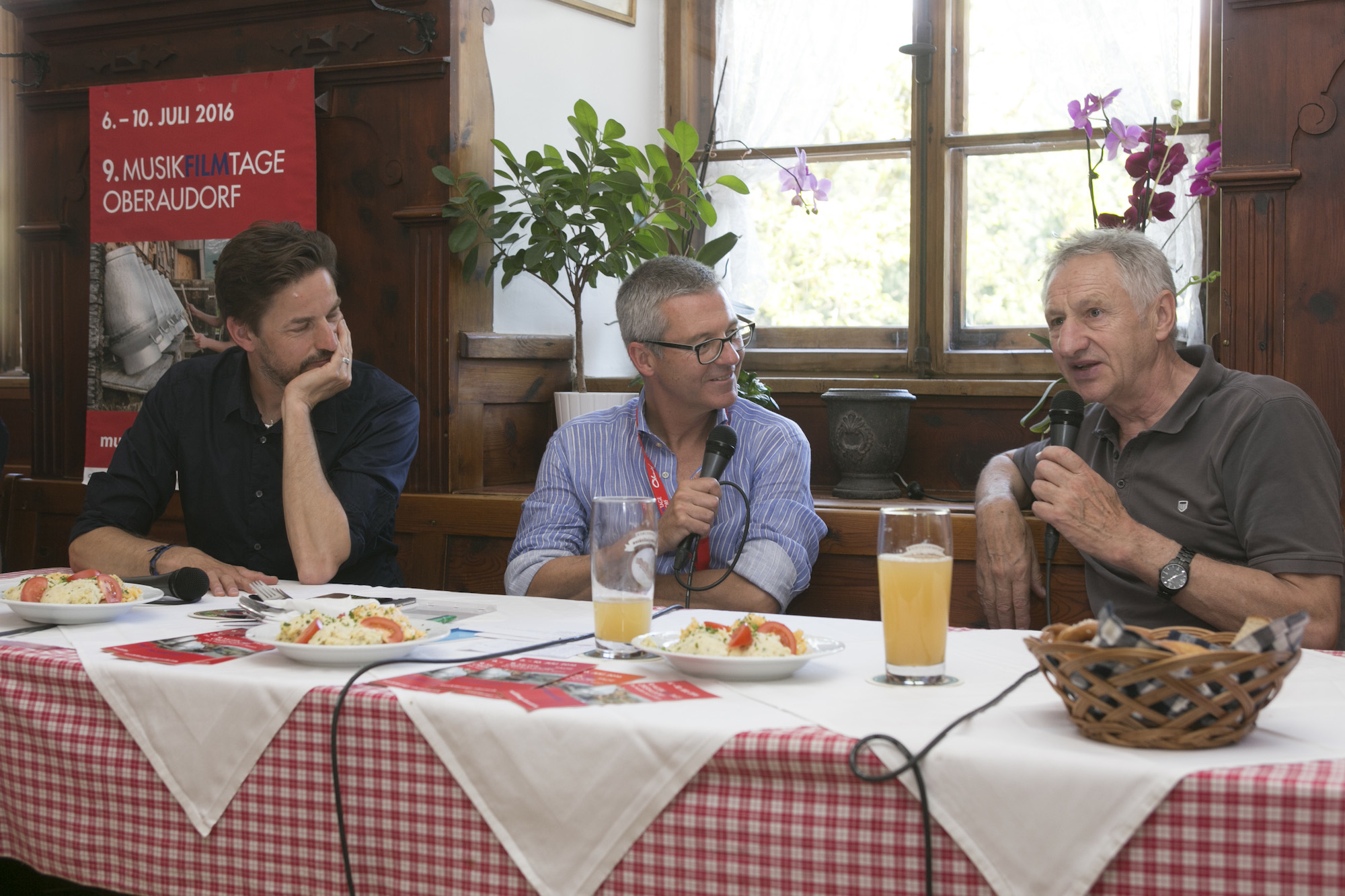 Regisseur Hans Steinbichler, Festivalleiter Markus Aicher, Liedermacher Georg Ringsgwandl Regisseur Hans Steinbichler, Festivalleiter Markus Aicher, Liedermacher Georg Ringsgwandl