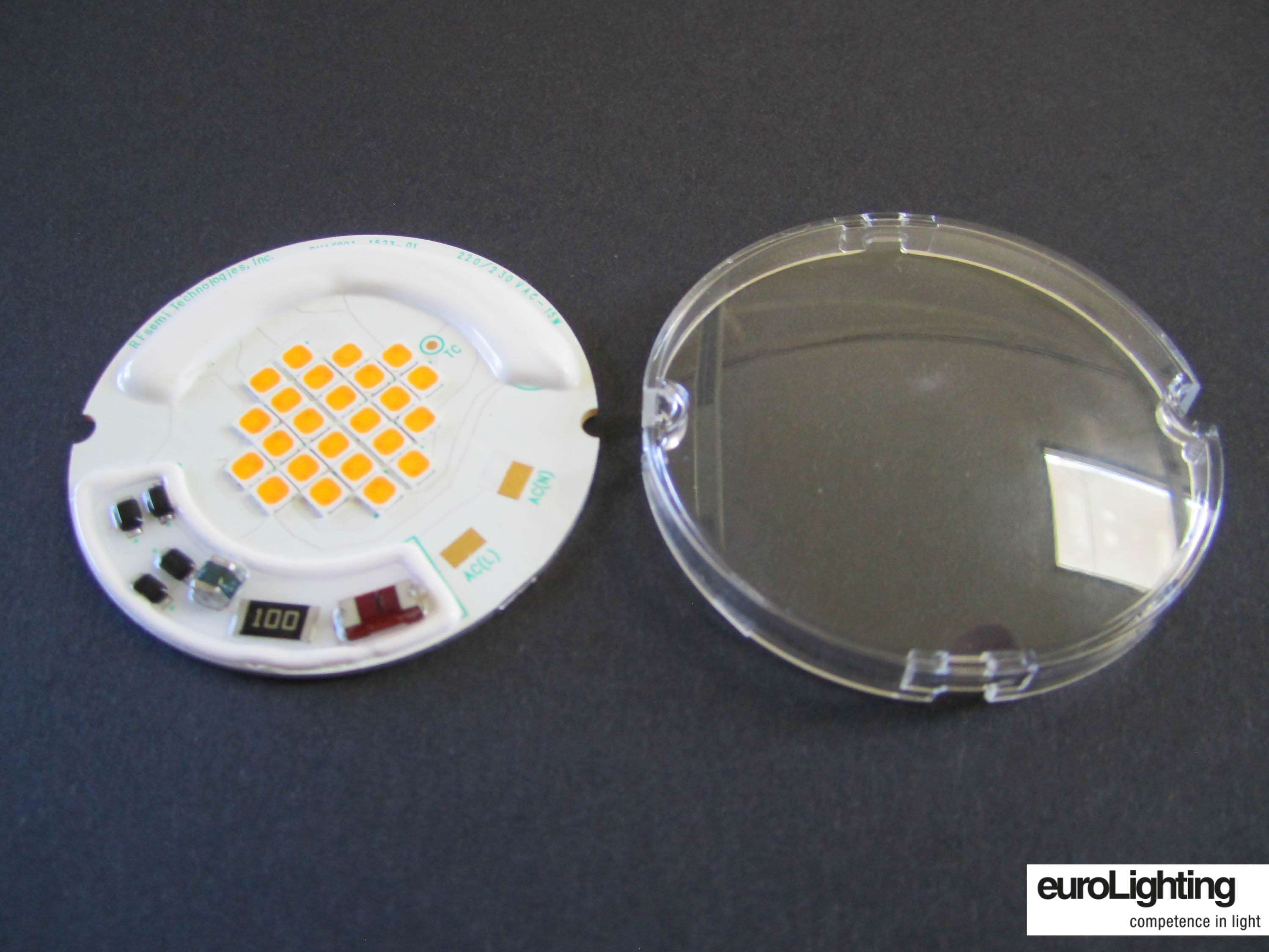 Das neue LED-Modul in AC-Technik von euroLighting mit einem Flickerindex von nur 0,029.