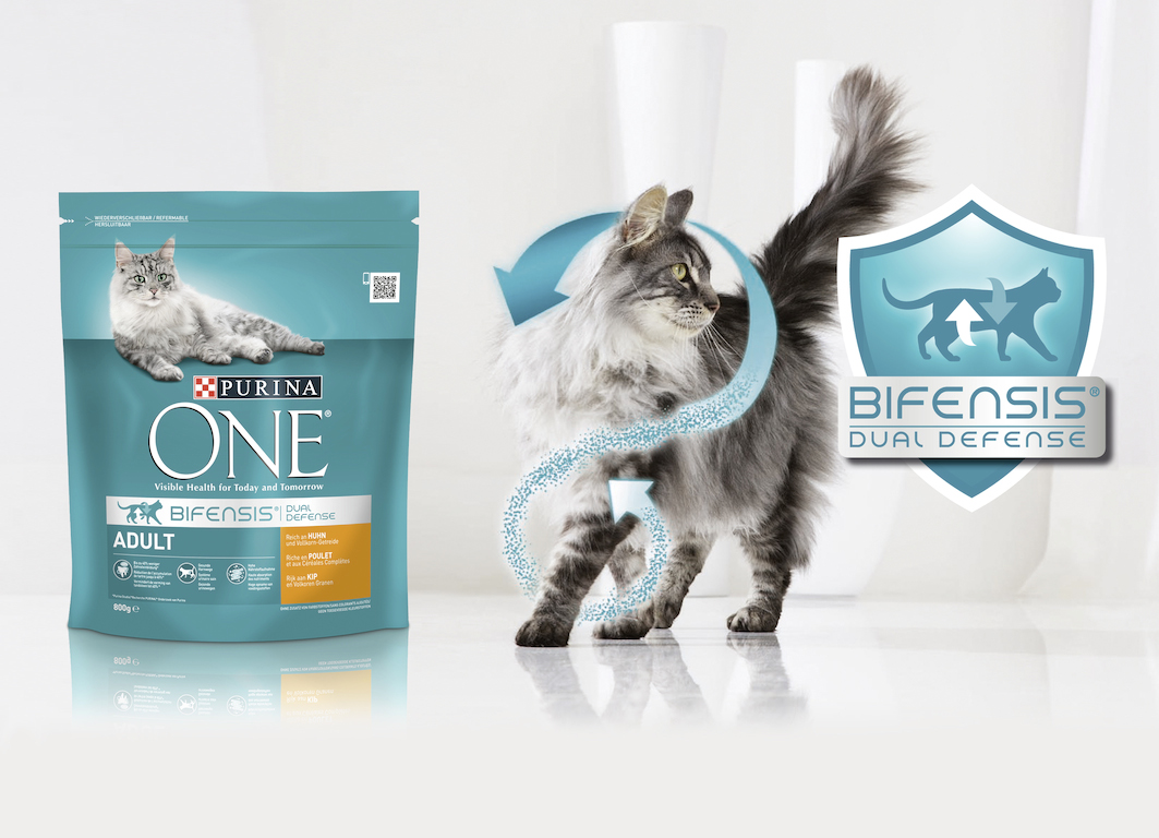 Das neue Purina ONE BIFENSIS®stärkt die natürlichen Abwehrkräfte von innen und außen. (Bildquelle: N