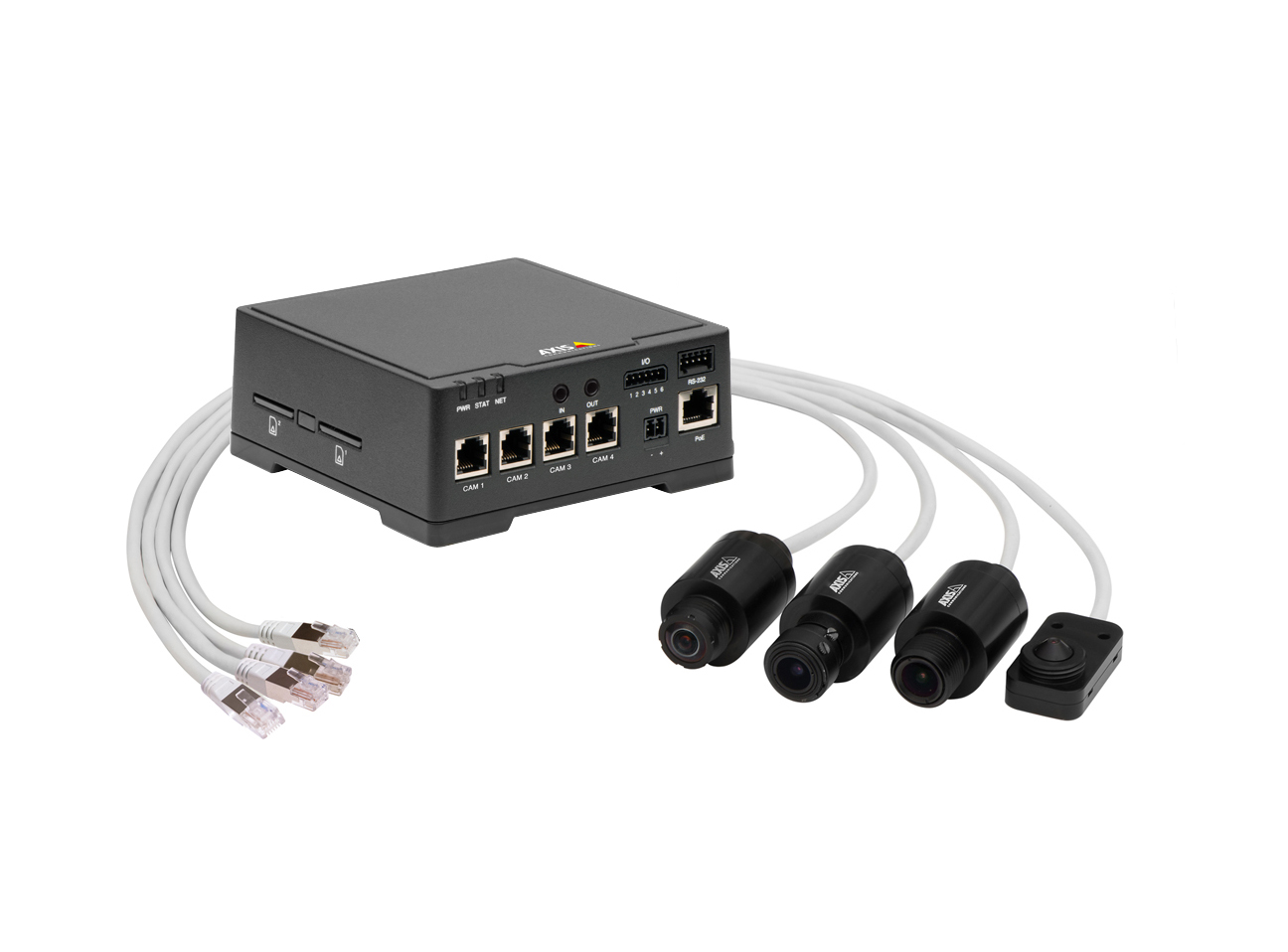 Die AXIS F44 Haupteinheit unterstützt bis zu vier AXIS F Sensoreinheiten.