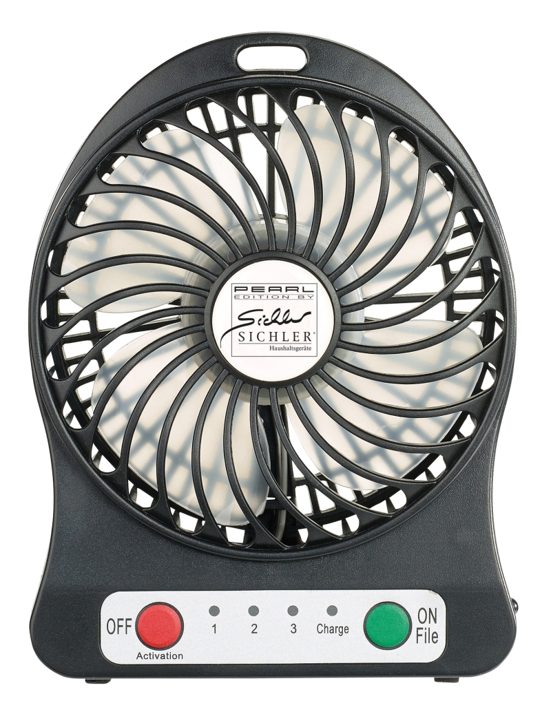 Sichler 2in1 Akku-Tisch-Ventilator mit Powerbank-Funktion, 1.800 mAh, www.pearl.de Sichler 2in1 Akku-Tisch-Ventilator mit Powerbank-Funktion, 1.800 mAh, www.pearl.de