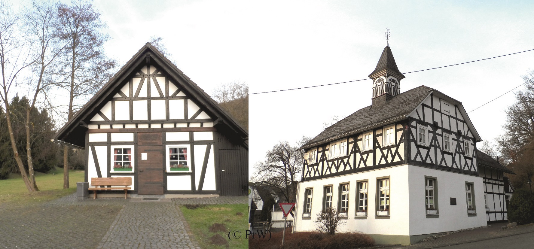 Backes (l.) in Nieder- und ehemalige Kapellschenschule in Obersetzen. Fotos/ Montage: Presseweller Backes (l.) in Nieder- und ehemalige Kapellschenschule in Obersetzen. Fotos/ Montage: Presseweller