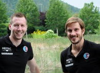 (Foto: HC Erlangen)  v.l.: Nikolai Link und Michael Haaß sind die neuen Kapitäne beim HC Erlangen