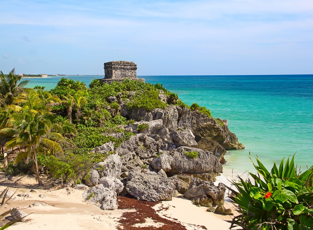 Tulum in Mexiko gehört zu den Maya-Fundstücken, die direkt am Meer liegen (Bildquelle: swisshippo, F Tulum in Mexiko gehört zu den Maya-Fundstücken, die direkt am Meer liegen (Bildquelle: swisshippo, F