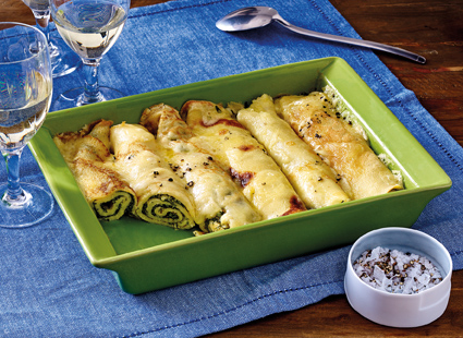 Für Genießer?Crespelle mit Bergader Almkäse-Füllung (Bildquelle: Bergader Privatkäserei)