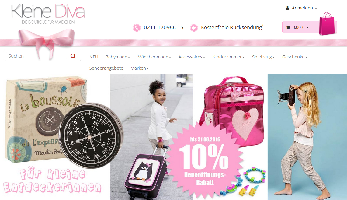 Der Online-Shop"Kleine Diva" präsentiert sich mit einem neuen Design Der Online-Shop"Kleine Diva" präsentiert sich mit einem neuen Design