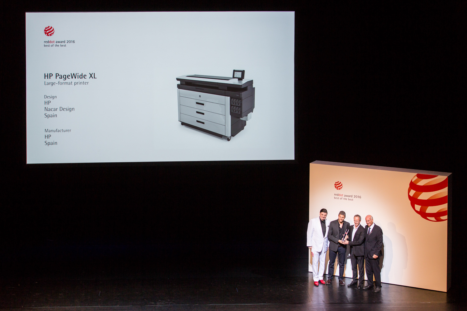 Red Dot Gala, HP PageWide XL bei der Preisverleihung Red Dot Gala, HP PageWide XL bei der Preisverleihung